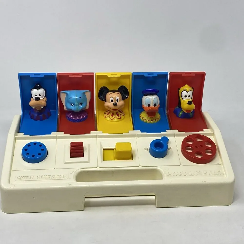 Vintage Disney Busy Poppin' Pals Child Guidance Pop Up Learning Toy 1980’s